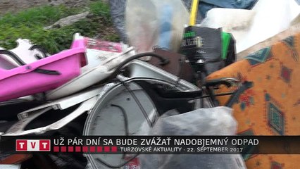 UŽ PÁR DNÍ SA BUDE ZVÁŽAŤ NADOBJEMNÝ ODPAD