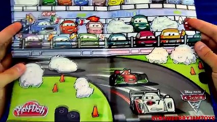 Cars 2 Play Doh Set How to Mold a Car Lightning McQueen Mater StrawberryJamToys