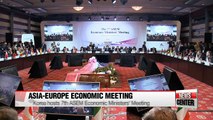 Ministers and senior officials from Asia and Europe talk about economy at the 7th ASEM Economic Ministers' Meeting held