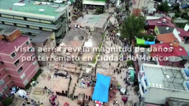 Vista aérea revela magnitud de daños por sismo en Ciudad de México