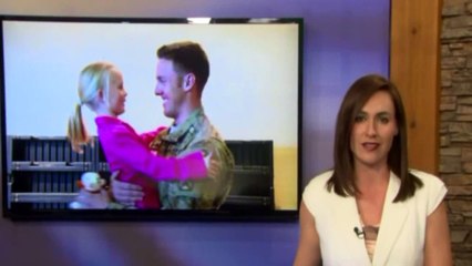Returning Soldier Surprises Daughter