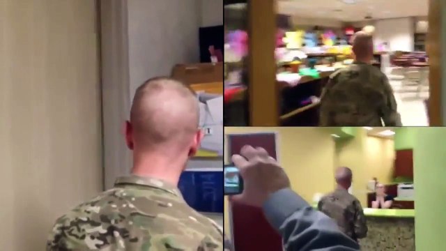 Emotional Reunions as Soldier Surprises Family