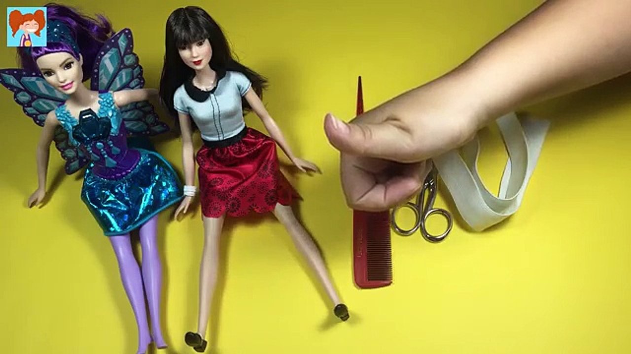 Barbie Jessie J Saç Tasarımı Mor Saçlı Barbie Kendin Yap Barbie Saç Kesimi Oyuncak Yap