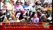 PPP women wing protests against Imran Khan for using foul language against party leaders