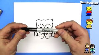 Un et un à un un à dessin animé mignonne dessiner Comment Bob léponge à Il chibi