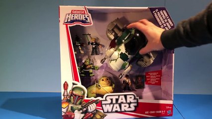 Disney Playskool STAR WARS Jedi Playset Boba Fett and Jabba the Hutt