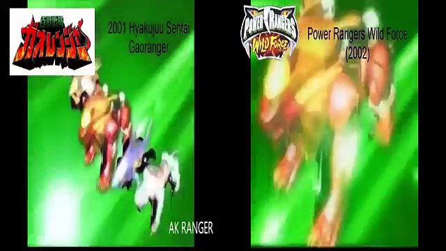 POWER RANGERS / SUPER SENTAI transformaciones (comparación)