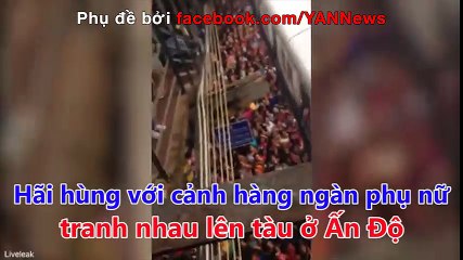 Chen lấn khủng khiếp khi tranh nhau lên tàu ở Ấn Độ