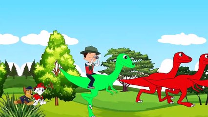 Paw Patrol in Jurassic Park meeting DINOSAURS Full episodes! Nursery Rhymes Groovy The Martian