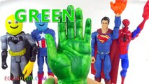 Play Doh Super Hero Painted Hands Learn Colors for Kids Batman Finger Family Song Nursery Rhymes