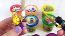 LEARN COLORS with Play Doh & KUNG FU PANDA 3: Po, Master Shifu, Monkey, Mantis, Tigress | TUYC Jr.