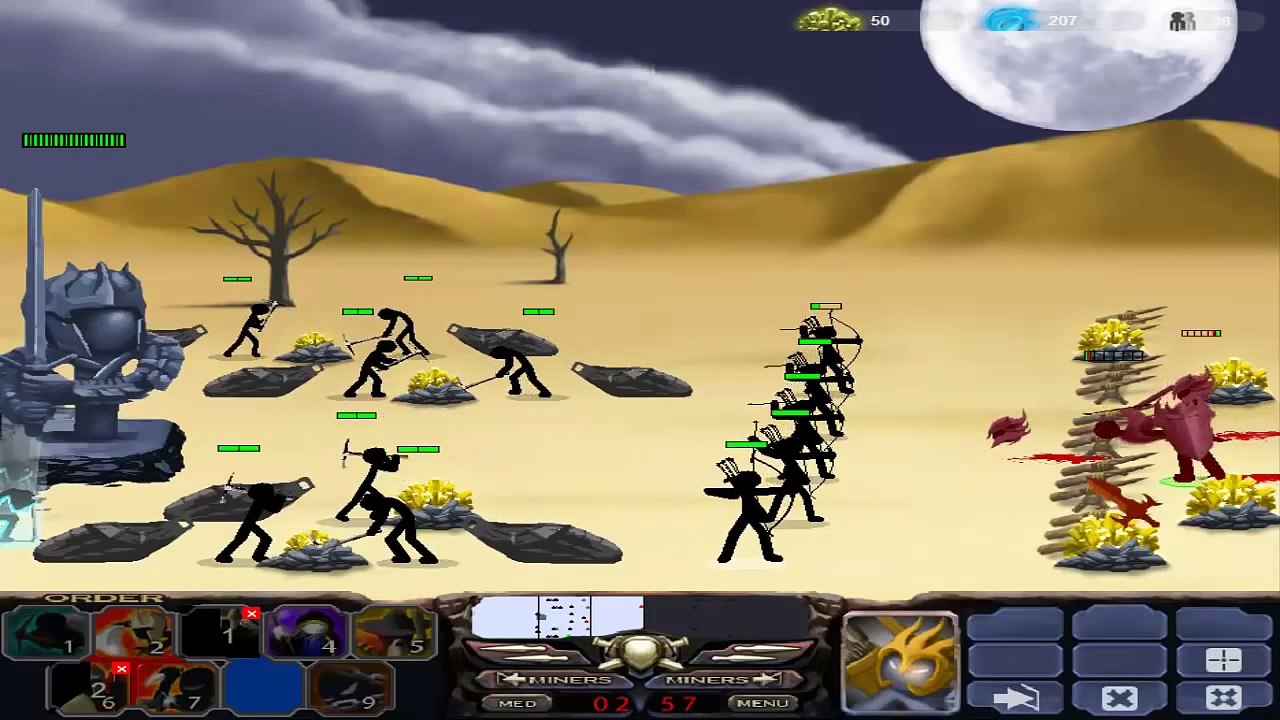 Stick War 2 Gameplay: Eighth battle [HD] Jugger Knights