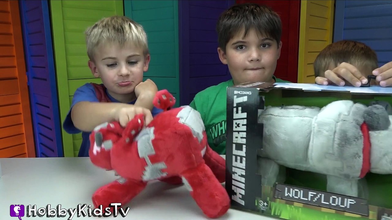 Minecraft HobbyNOOB First Night! HobbyKids Find Toys in Video Game + HobbyDad Werewolf HobbyKidsTV