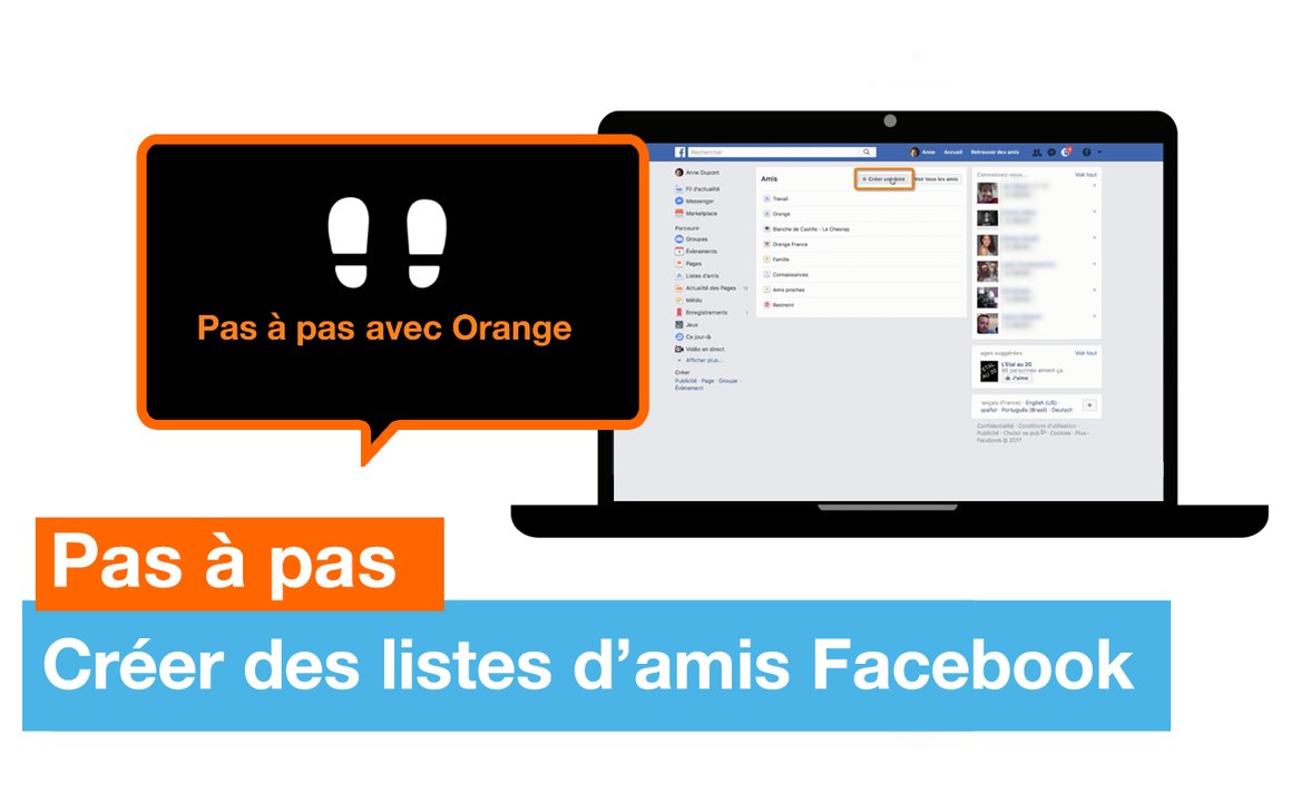 Pas à pas - Créer des listes d'amis sur Facebook - Orange