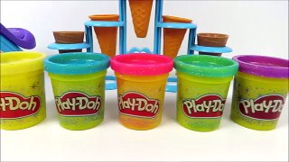 Learn colors with glitter play doh soft cone ice cream for children learning for kids