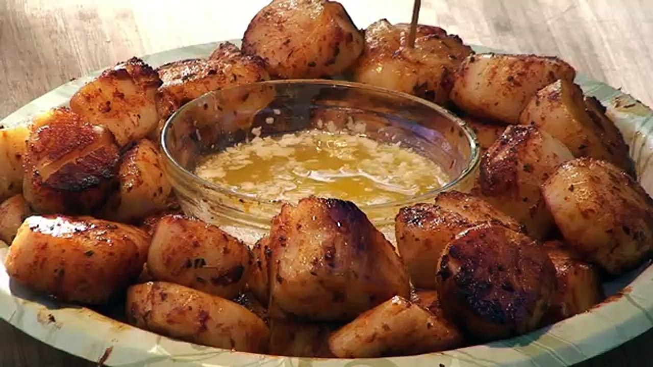 Scallops on the grill by the BBQ Pit Boys