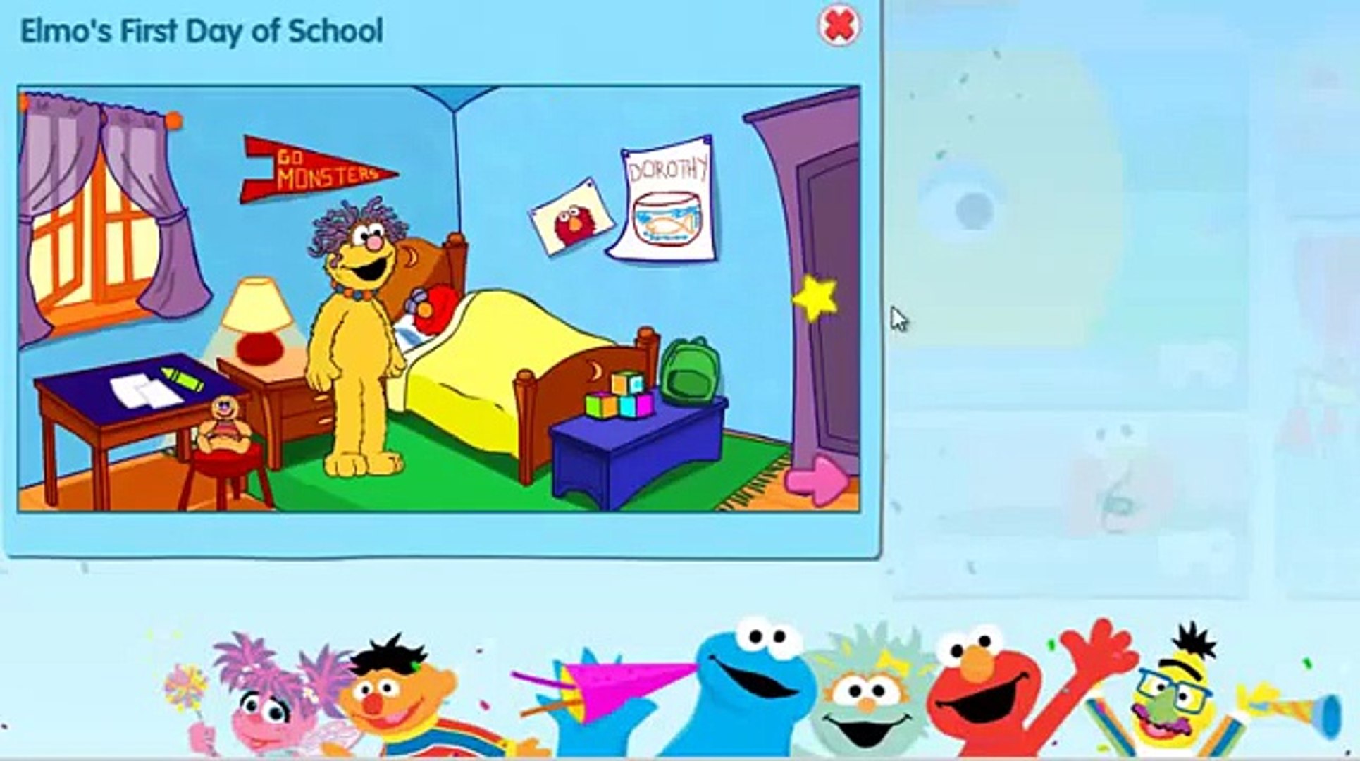 Sesame Street. Elmos first day at school. Elmo and friends. Game compiation  - video Dailymotion