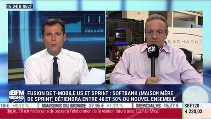 Les tendances à Wall Street: SoftBank détiendra entre 40% et 50% du nouvel ensemble T-Mobile US et Sprint - 22/09