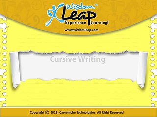 Cursive writing a to z - Kindergarten learning videos