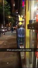 Elle veut tellement un Kebab qu'elle casse la porte vitrée d'un snack !