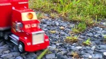 Disney Pixar Cars Red Mack Hauler and Lightning McQueen Ride Along to Nursery Rhymes in Real Life