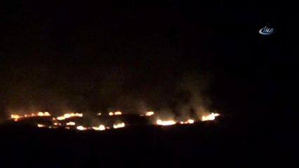 İspir'de Yaylada Çıkan Ot Yangını Korkuttu