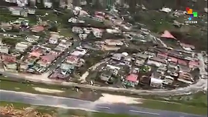 Aerial View of Dominica After Hurricane Maria