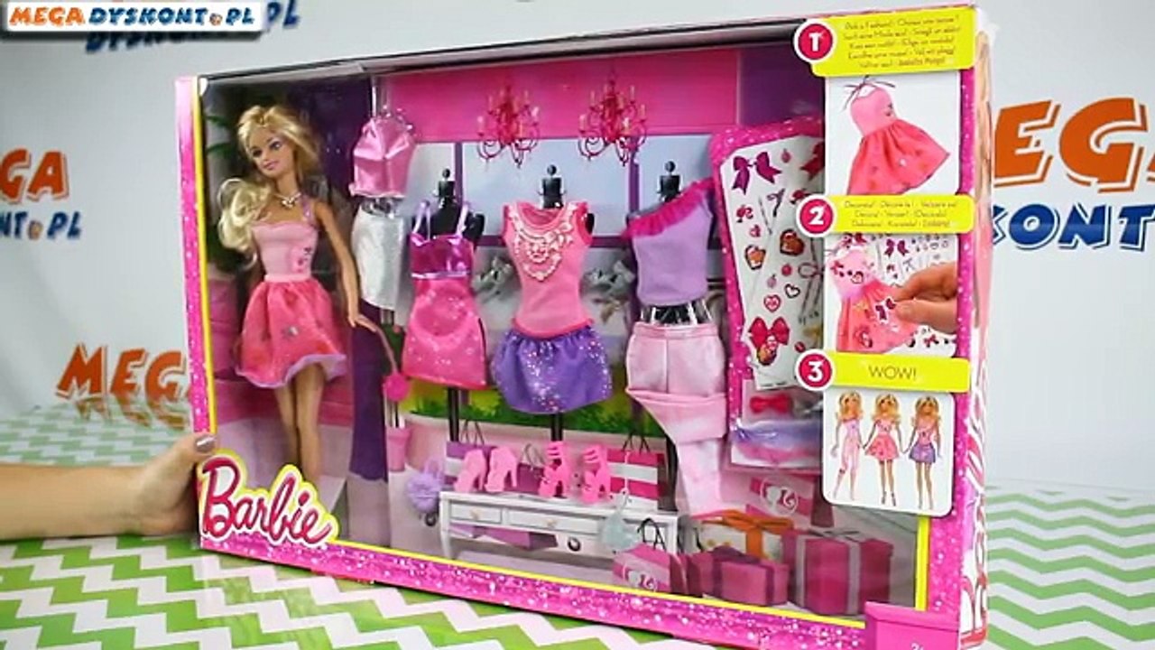 Glitter Barbie Coordinates! Fashion Set / Barbie Lalka z Akcesoriami - Y7503 - MegaDyskont.pl