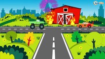 Carros de Carreras, Camión, Coche de Policía, Сamión de Bomberos - Camiones infantiles Parte 2
