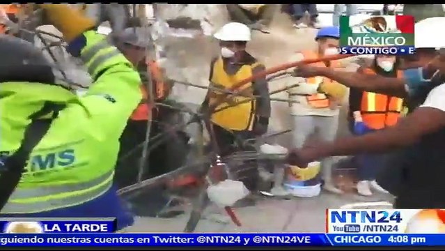 Rescatistas concluyen operaciones de rescate en colonias Ámsterdam y Laredo en Ciudad de México tras sismo de magnitud 7.1