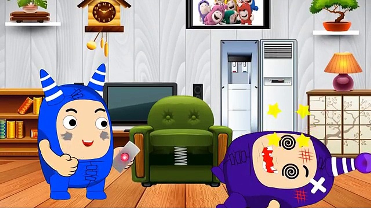 Salle de bains les dessins animés enfants la famille doigt pour drôle dans maquillage garderie la lessive la force oddbods