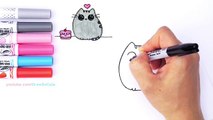 How to Draw   Color Pusheen Cat step by step Easy Cute Cartoon Cat