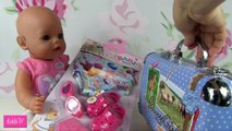 Куклы Пупсики Беби Борн улетает на МОРЕ видео с куклами игры и игрушки для девочек