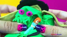 Play Doh Surprise Toys Halloween Faces BayMax Spiderman Peppa Pig Disney Elsa Frozen Cars McQueen