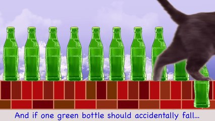 Ten Green Bottles | NURSERY RHYME | RainbowRabbit
