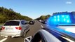 Autobahn-Polizei kontrolliert Rettungsgasse und ermahnt Autofahrer | POV GoPro Einsatzfahrt