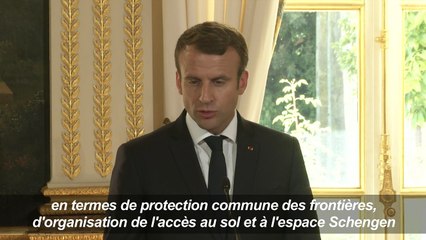Emmanuel Macron a reçu Antonio Tajani à l'Élysée