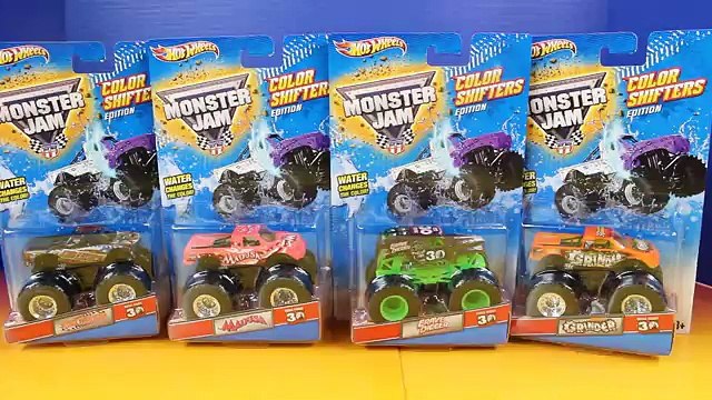 Hot Wheel Monster Monster Jam Color Shifting Monster Trucks With Disney Pixar Cars Learning Colors
