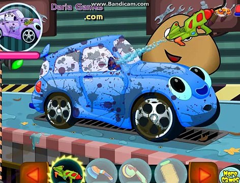 Et voiture dessin animé pour les thermes et clin doeil поу автомойка спа