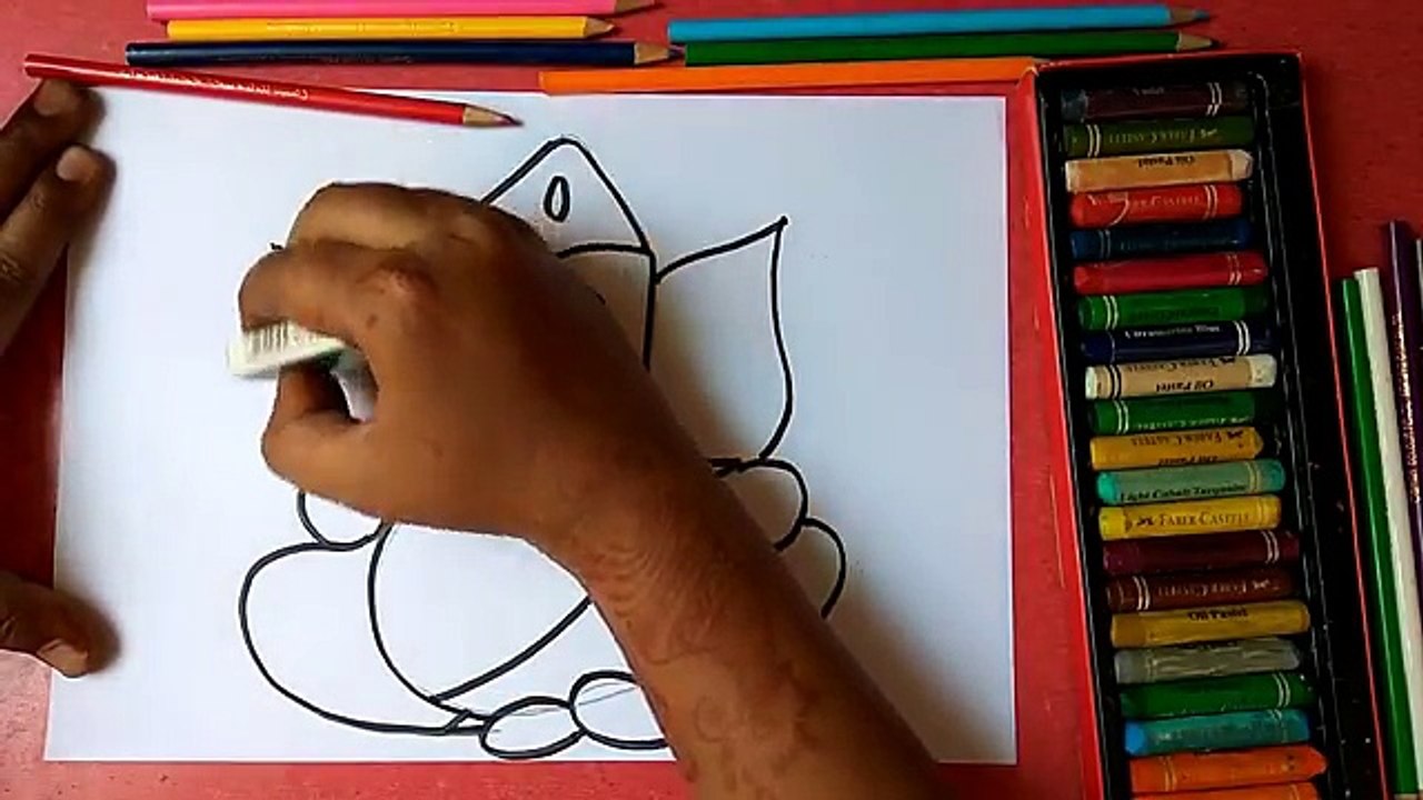 How to draw Lord Ganesha step by step very easily for kids