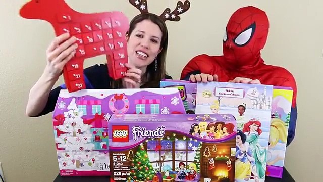 Disney Princess Advent Calendars Unboxing Barbie Polly Pocket Legos Shopkins 24 Days of Christmas 4
