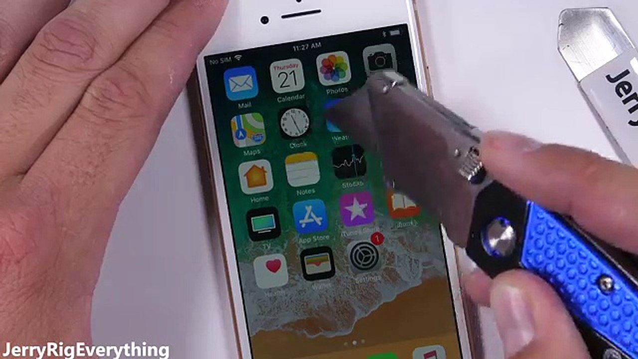 iPhone 8 Durability Test - BEND TEST - Glass Scratch Video!
