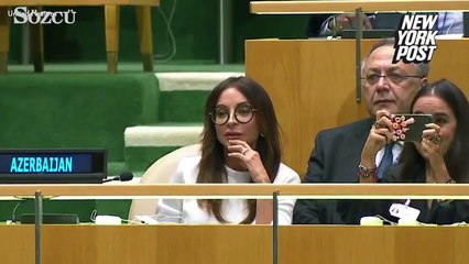 Babası katliamı anlatırken Aliyev'in kızı selfie çekti