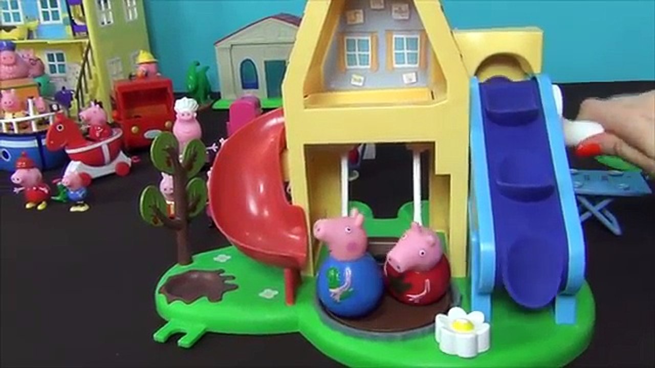 Peppa Pig italiano. Molti giocattoli Peppa Maiale. La collezione giocattoli dal cartone Peppa Maiale