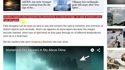 Project Blue Beam? Floating City Appears in the Sky over China