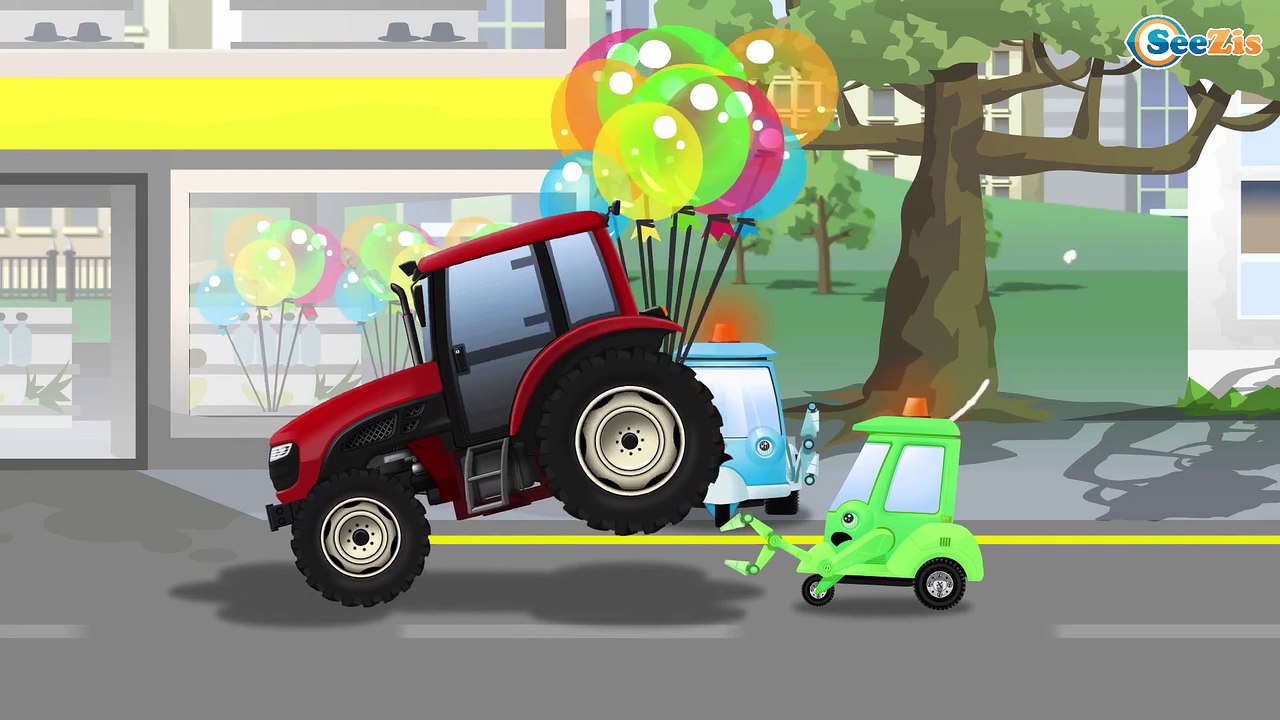 Old Tractor and Truck for Kids | Funny Works | Stary Traktor i Ciężarówka Dla Dzieci