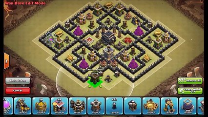 TH9 Base Defense ● Clash of Clans Town Hall 9 Base ● CoC TH9 Base Design Layout (Android Gameplay)