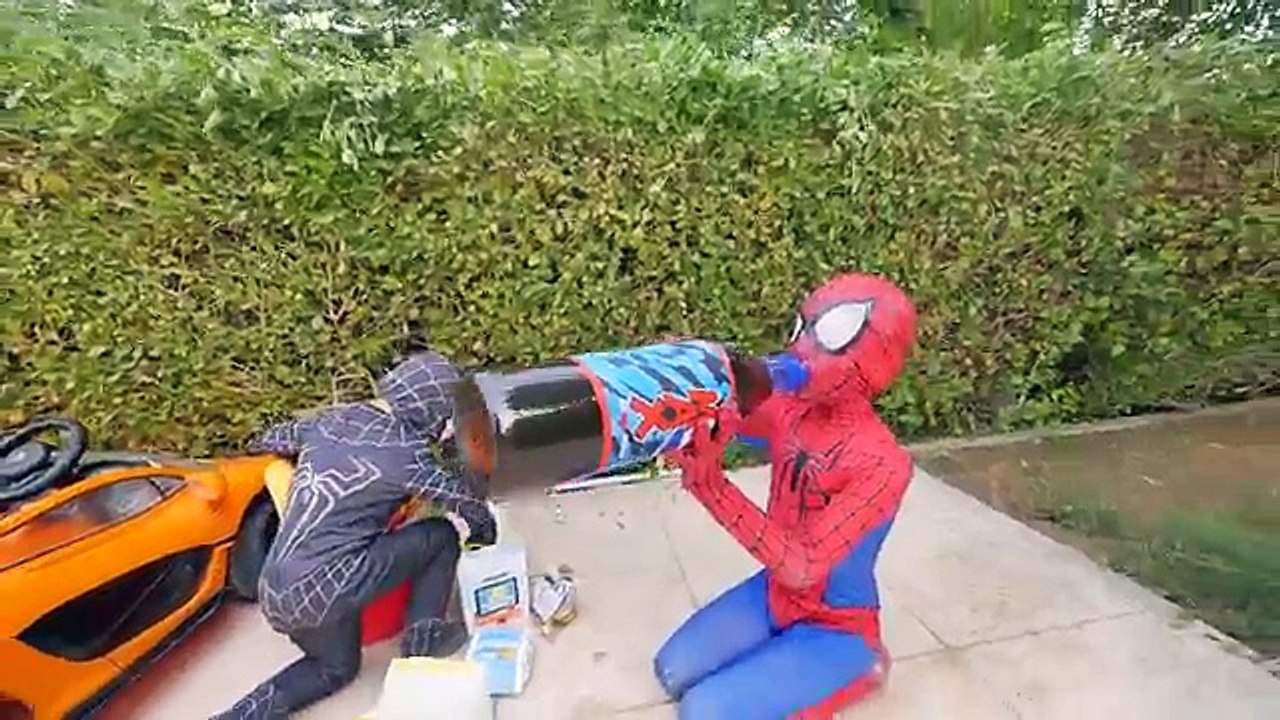 McDonalds Drive Thru Prank with MINIONS Happy Meal & Giant FRIES & Power Wheels Fast Car