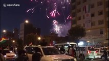 Independence rally in Erbil, Iraq ends with huge fireworks display