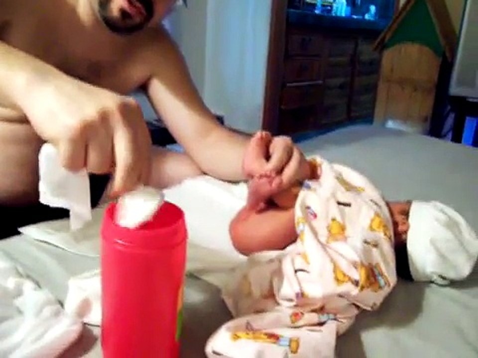 Daddy Changing Maddys Diaper